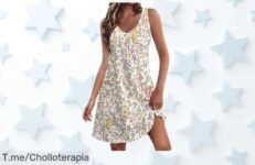 Vestido corto para mujer super elegante con diseño único que deslumbra en fiesta o playa, ahora a un precio rebajado irresistible y pocas unidades disponibles ¡Corre que se acaba este ofertón de verdad!