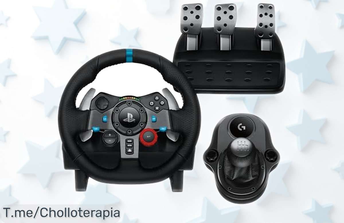 Volante de carreras Logitech G29 SE con force feedback y cuero auténtico rebajado ¡siente cada curva como en real, pedales ultra sensibles y giro total para PS5, PS4 y PC! Aprovecha este precio loco ya que quedan poquísimos unidades disponibles.