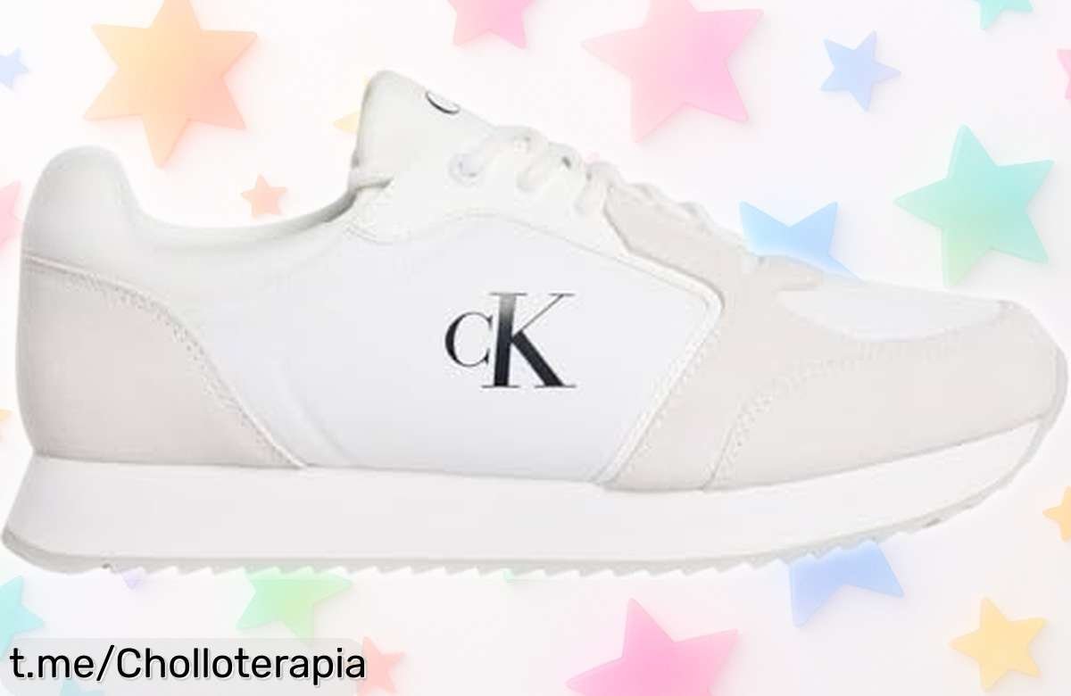 Zapatillas Calvin Klein Runner sneaker para mujer con diseño moderno y súper estiloso, ahora a un precio rebajado que no te puedes perder ¡Un chollazo para llevarlas todos los días sin parar! Date prisa porque vuelan rápido.