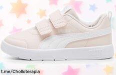 Zapatillas Puma Courtflex V3 V PS en island pink white con cierre velcro y estilo moderno, precio rebajado para que no te quedes sin este super chollo, ¡oferta limitada que se va volando!