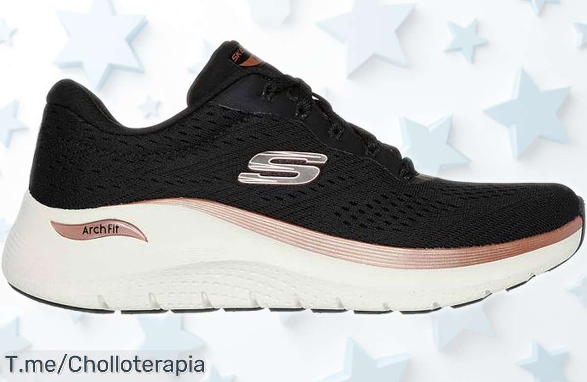 Zapatillas Skechers Arch Fit 2.0 Glow para mujer con diseño top y precio rebajado que no puedes perder, un super chollo limitado para que luzcas genial ¡corre ya antes de que se agoten!
