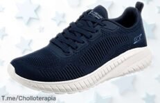 Zapatillas Skechers Bobs Squad Chaos Face Off para mujer con diseño vibrante y moderno, rebajadas en un ofertón que no dura para siempre ¡pisa fuerte y atrévete a brillar hoy mismo antes de que se acaben!