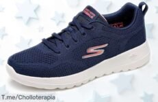 Zapatillas Skechers Go Walk Joy violet para mujer con amortiguación reactiva y transpirables, ahora rebajadas en un precio loco por tiempo limitado ¡Corre que vuelan este super chollo!