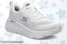 Zapatillas Skechers MAX Cushioning Elite para mujer con amortiguación ultraligera y plantilla ventilada a precio rebajado, un super chollo para correr ligera y cómoda ¡no dejes que se escapen!