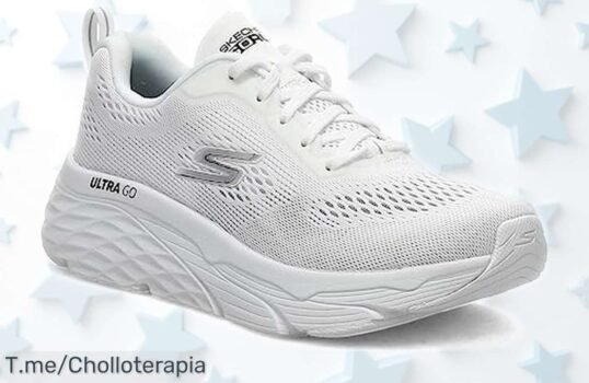 Zapatillas Skechers MAX Cushioning Elite para mujer con amortiguación ultraligera y plantilla ventilada a precio rebajado, un super chollo para correr ligera y cómoda ¡no dejes que se escapen!