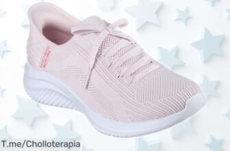 Zapatillas Skechers Ultra Flex 30 Light Pink para mujer con suela que se mueve contigo y diseño top en un ofertón rebajado que desaparece rápido ¡Consigue ya este super chollo antes de que se agote!