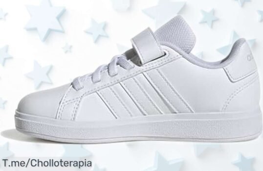 Zapatillas adidas Grand Court 20 para niños con suela antideslizante y estilazo siempre vigente, ahora a precio rebajado que no vas a creer ¡Date prisa que este súper chollo se esfuma rápido!