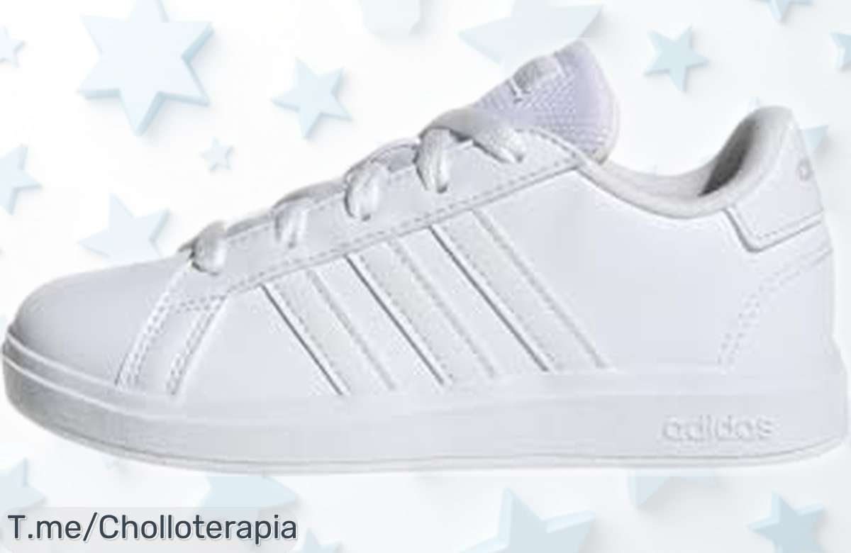 Zapatillas adidas Grand Court para niños con diseño atemporal y suela ultraresistente, ahora rebajadas en un precio muy bajo que no dura mucho ¡date prisa antes de que se agoten!