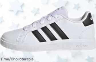 Zapatillas adidas Grand Court para niños con suela de goma antideslizante, ahora rebajadas en un precio muy bajo que no volverás a ver, corre que quedan pocas unidades y este ofertón se acaba pronto ¡hazte ya con las tuyas!