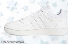 Zapatillas adidas Hoops unisex para niños, diseño clásico con suela antideslizante y precio rebajado que no dura para siempre ¡No pierdas este super chollo!
