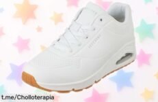 Zapatillas blanco Skechers Uno mujer con ajuste perfecto y durabilidad top, estilo moderno que combina con todo, precio rebajado por tiempo limitado ¡corre antes de que se agoten este super chollo!