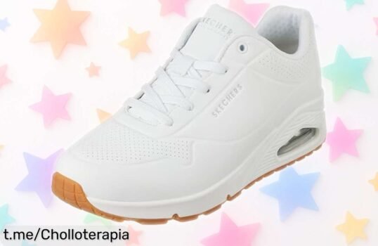Zapatillas blanco Skechers Uno mujer con ajuste perfecto y durabilidad top, estilo moderno que combina con todo, precio rebajado por tiempo limitado ¡corre antes de que se agoten este super chollo!