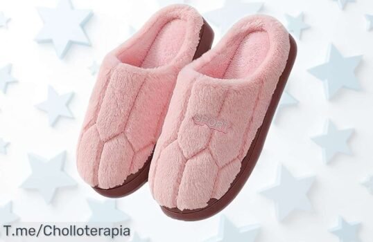 Zapatillas de casa con suela antideslizante y felpa gruesa perfectas para invierno, ahora a precio rebajado que vuela rápido ¡No pierdas este ofertón!
