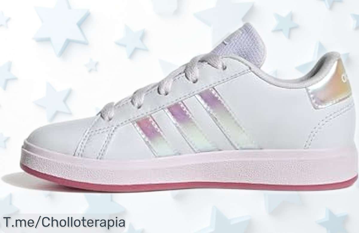 Zapatillas de tenis adidas Grand Court para niños con cierre fácil y suela super resistente rebajadas en un ofertón imposible que se va volando ¡No te quedes sin ellas!