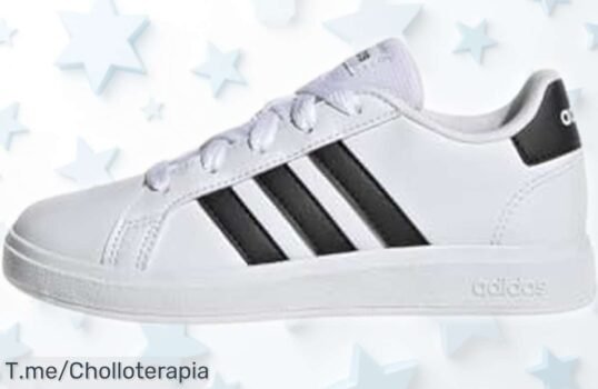 Zapatillas de tenis adidas Grand Court para niños con estilo clásico y suela ultra resistente ahora en precio rebajado ¡Un ofertón brutal que se acaba pronto, no dejes que te lo cuenten!