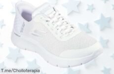 Zapatillas deportivas Skechers GO Walk Flex Grand Entry para mujer con talón acolchado y plantilla que se mueve contigo a precio rebajado ¡Un ofertón limitado que vuela rápido, no lo dejes pasar!