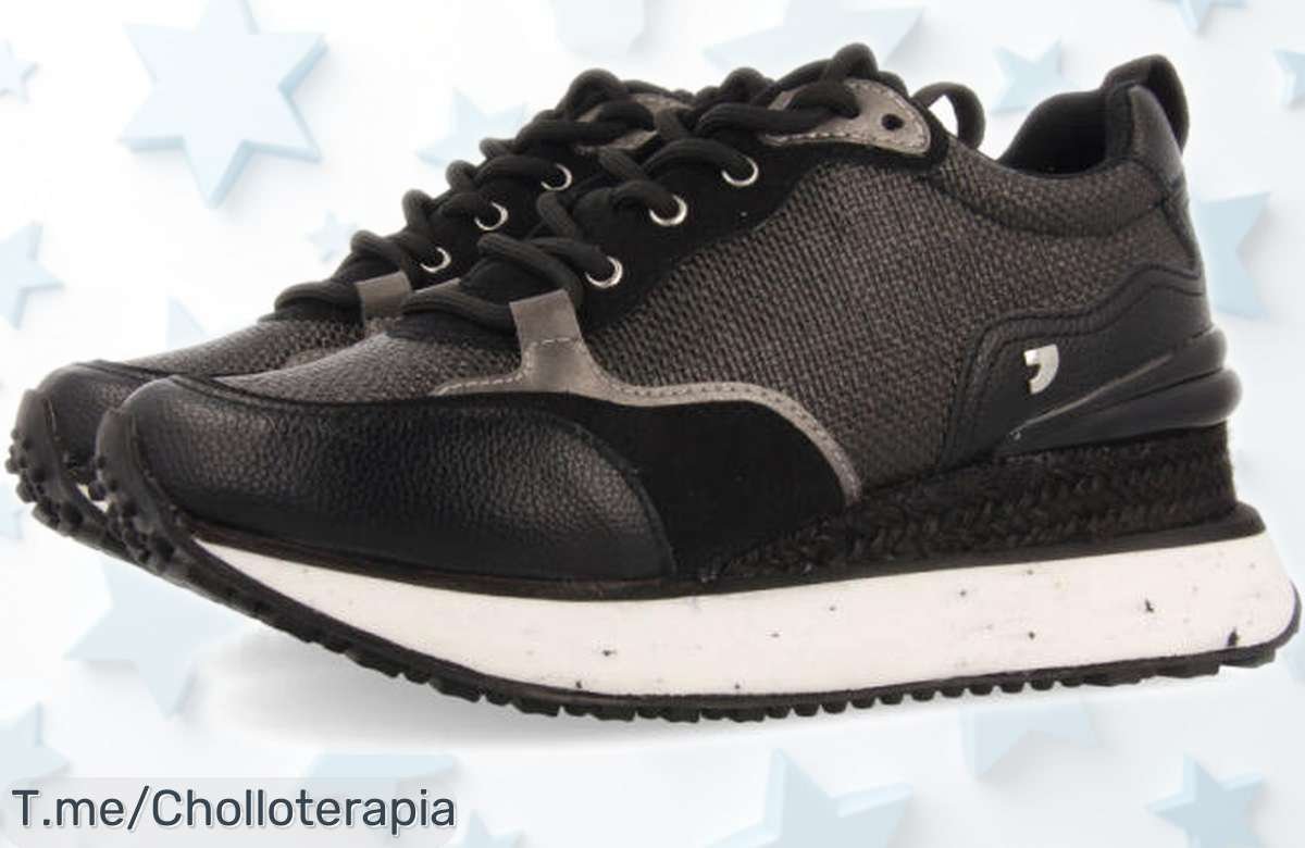 Zapatillas negras Gioseppo Ludell para mujer con caída de precio brutal, un super chollo único y limitado que vuela rápido ¡hazte ya con las tuyas antes de que desaparezcan!