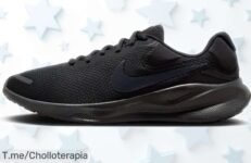Zapatillas para correr Nike Revolution 7 negras con pegado que aguanta y espuma top a precio rebajado, unidades volando rápido este ofertón dura poco ¡pilla las tuyas ya antes de que desaparezcan!