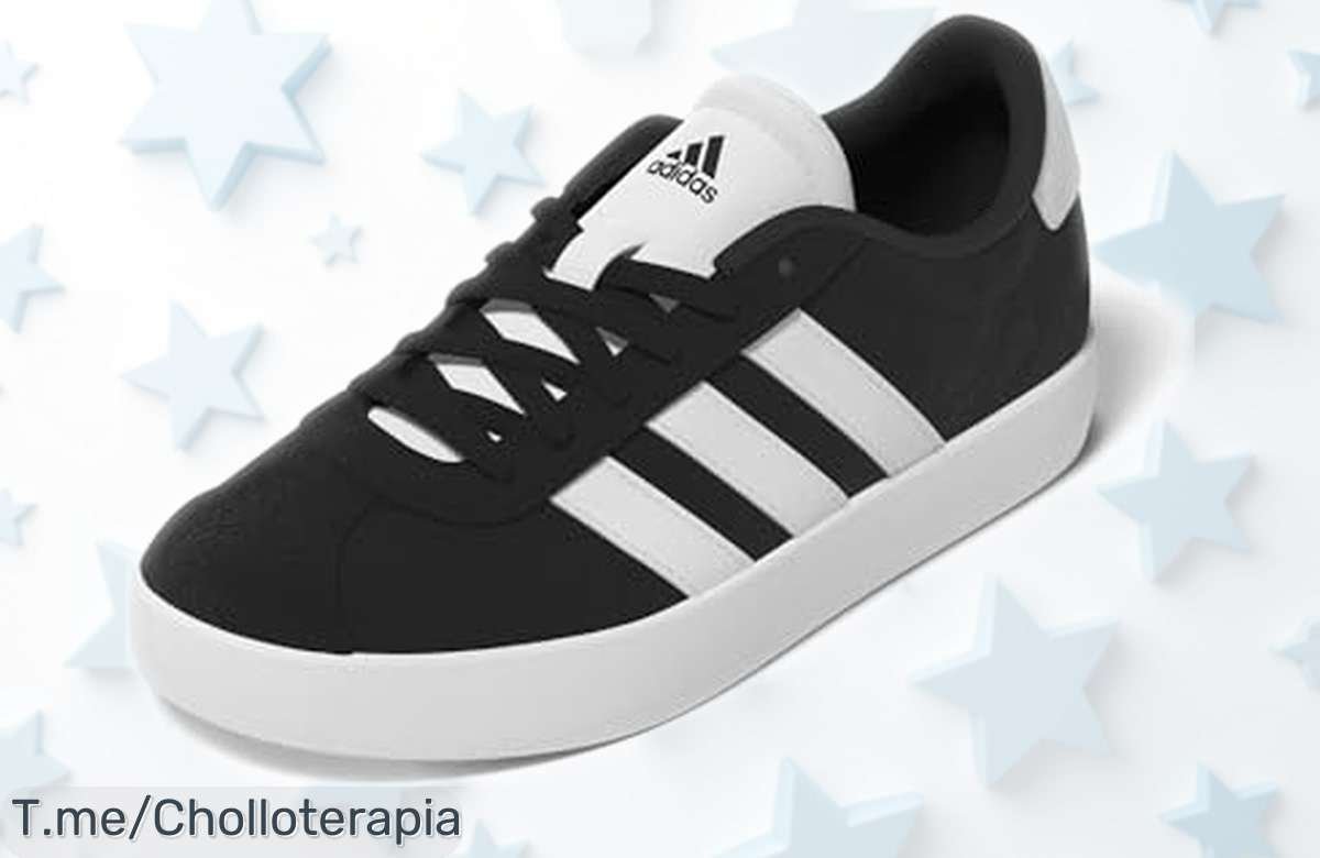 Zapatillas unisex adidas VL Court 3.0 para niños con diseño clásico y suela antideslizante a precio rebajado que vuela rápido ¡No pierdas este super chollo, calidad y resistencia al mejor costo!