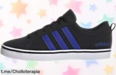 Zapatillas unisex adidas VS Pace 20 negro y azul con suela ultra resistente a precio rebajado, diseño clásico que nunca falla ¡aprovecha este super chollo antes de que se agoten!
