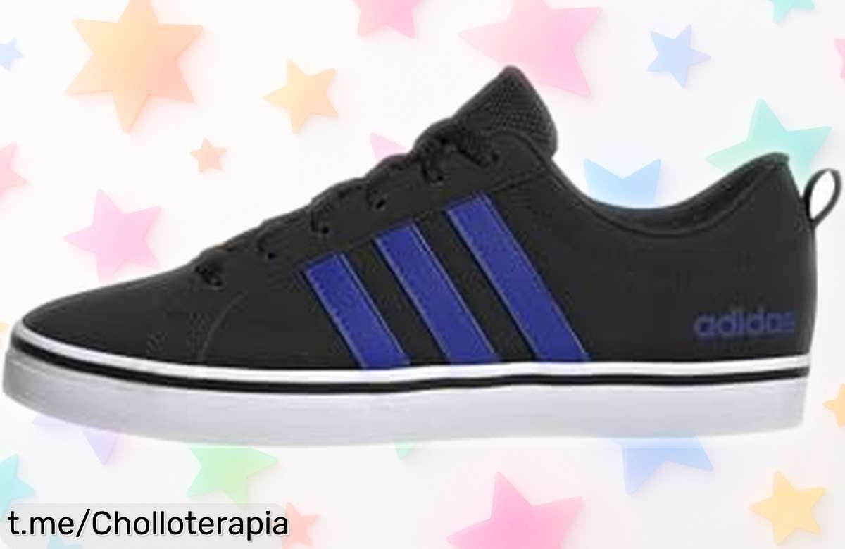 Zapatillas unisex adidas VS Pace 2.0 negro y azul con suela ultra resistente a precio rebajado, diseño clásico que nunca falla ¡aprovecha este super chollo antes de que se agoten!