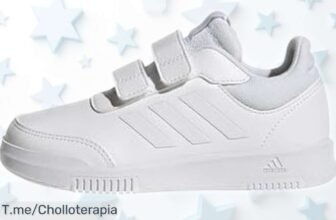 Zapatillas unisex para niños adidas Tensaur con ajuste firme que aguanta todas las carreras, súper resistentes y suela sin marcas, rebajadas a precio loco por tiempo limitado ¡Corre antes de que vuelen!