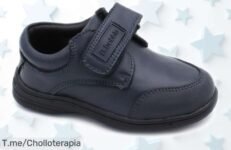 Zapato colegial Bubble Kids 069 con velcro elegante, súper chollo rebajado para tus peques corre que vuelan oportunidad única de moda y comodidad ¡No te lo pierdas!