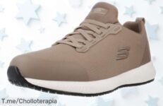Zapatos Skechers Squad Sr Myton con suela antideslizante y resistencia al agua a precio rebajado ¡Un ofertón que desaparece rápido, cómpralos ya antes de que sea tarde!