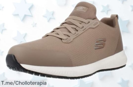 Zapatos Skechers Squad Sr Myton con suela antideslizante y resistencia al agua a precio rebajado ¡Un ofertón que desaparece rápido, cómpralos ya antes de que sea tarde!