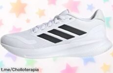 Zapatos deportivos adidas RUNFALCON 5 junior con suela antideslizante y frescura total, ahora rebajados en un ofertón que no llegas a ver todos los días ¡Date prisa antes de que se agoten!
