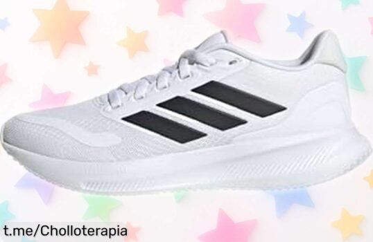 Zapatos deportivos adidas RUNFALCON 5 junior con suela antideslizante y frescura total, ahora rebajados en un ofertón que no llegas a ver todos los días ¡Date prisa antes de que se agoten!