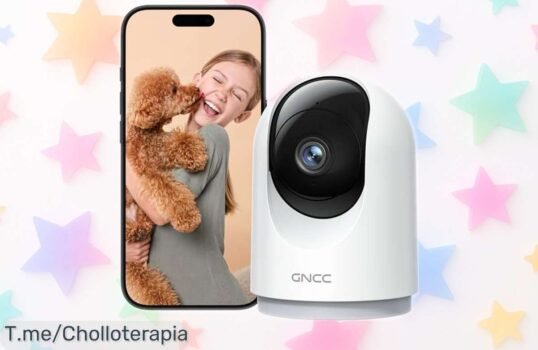 cámara vigilancia wifi interior 360° gncc con imagen nítida 2k, visión nocturna y detección ia a un precio muy bajo que protege tu hogar ya mismo ¡date prisa que esta caída de precio se acaba hoy!