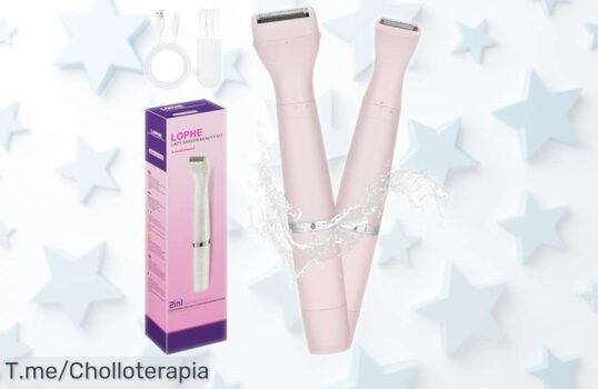 rasuradora eléctrica lophe para mujer sin dolor con recarga usb y accesorios para zonas sensibles precio rebajado por tiempo limitado no pierdas este super chollo ahora mismo