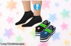 10 pares de calcetines tobilleros SOXCO multicolor con ajuste perfecto y alta resistencia, ahora rebajados en un súper chollo irresistible para pies siempre frescos ¡date prisa que vuelan!