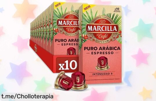100 cápsulas Marcilla Puro Arábica Espresso sabor intenso y suave con precio rebajado espectacular, chollazo que convierte tu café en casa en un placer único ¡corre antes que se agoten!