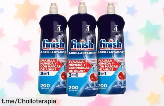 Abrillantador para lavavajillas Finish Powerball 3x800ml con secado rapidísimo y brillo sin manchas precio rebajado que no dura mucho ¡Consigue ya tus 600 lavados perfectos antes de que se agoten!