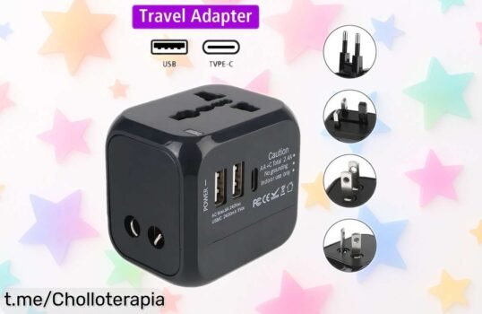 Adaptador de viaje todo en uno con enchufes para USA, UE y Reino Unido a un precio que no vas a creer ¡No te quedes sin el tuyo y viaja sin preocupaciones!