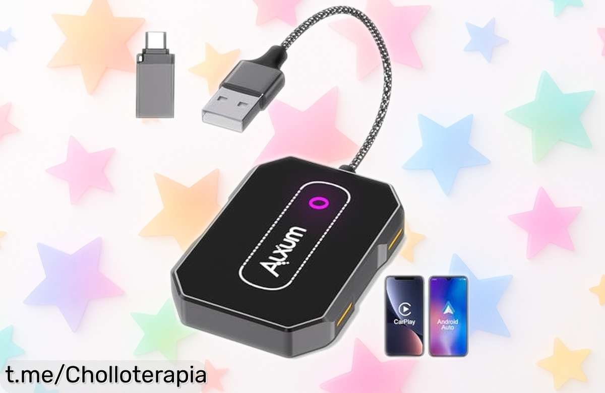 Adaptador inalámbrico Alxum 2 en 1 que convierte tu CarPlay y Android Auto al instante ¡Súper chollo con caída de precio limitada! No te quedes sin este producto que facilitará tus viajes. Aprovecha esta oportunidad antes de que se agote, ¡hazte con el tuyo ahora mismo!