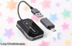 Adaptador inalámbrico Carplay Alxum para coche con conexión ultra rápida en 15 segundos ¡rebajado a un precio de ganga que no puedes dejar escapar! Corre, quedan pocas unidades y esta caída de precio no dura mucho