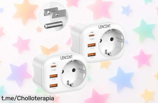 Adaptadores de enchufe LENCENT con carga rápida QC3.0+PD20W, ¡oferta limitada a precio rebajado! Diseño súper resistente hasta 750°C para cargar tus dispositivos en un abrir y cerrar de ojos. Aprovecha este super chollo antes de que se agote, ¡No te quedes sin el tuyo!