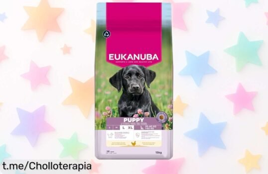 Alimento para cachorros Eukanuba con pollo fresco, ahora en un super chollo que hará saltar de alegría a tu peludo: ¡no lo dejes escaparse!