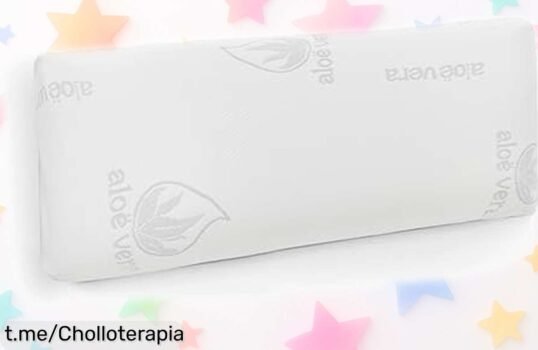 Almohada viscoelástica Aitsse con funda de Aloe Vera que cuida tu cuello y regula el calor, oferta rebajada insuperable para dormir sin molestias ¡date prisa que este súper chollo vuela!