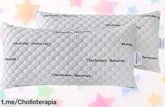 Almohada viscoelástica Todocama con tejido carbono fresco que alivia presión para dormir genial pack 2x75 cm a precio rebajado super chollo aprovecha ya antes de que se acaben