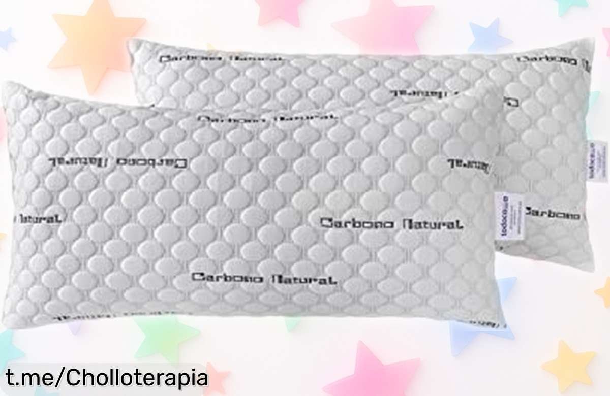 Almohada viscoelástica Todocama con tejido carbono fresco que alivia presión para dormir genial pack 2×75 cm a precio rebajado super chollo aprovecha ya antes de que se acaben