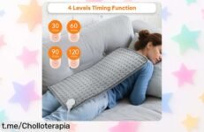 Almohadilla calefactora eléctrica 30x60 cm en oferta brutal, con 9 niveles para calentar tus días fríos; no te quedes sin el calor que mereces ¡Compra ahora y siente la diferencia!