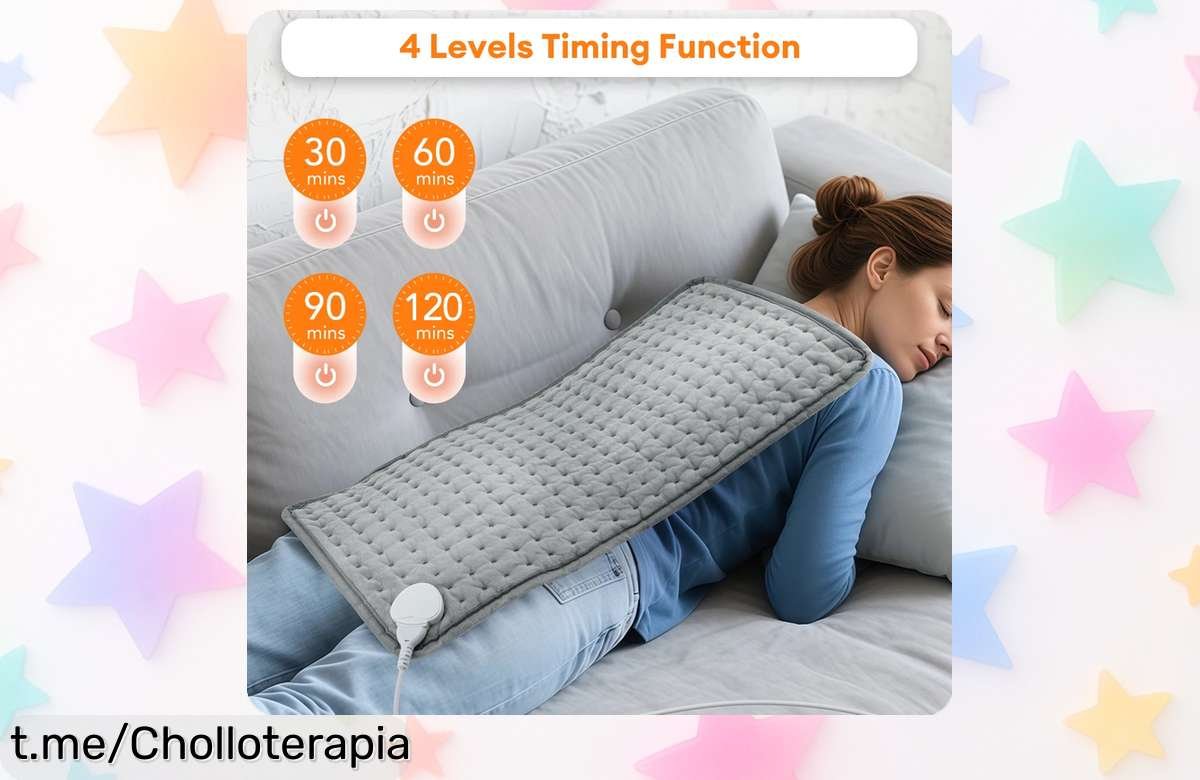 Almohadilla calefactora eléctrica 30×60 cm en oferta brutal, con 9 niveles para calentar tus días fríos; no te quedes sin el calor que mereces ¡Compra ahora y siente la diferencia!