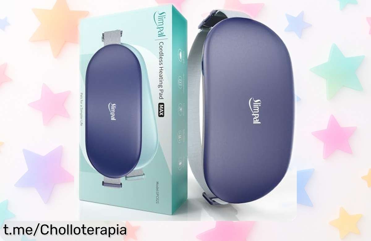Almohadilla térmica Slimpal para calambres menstruales que se calienta rápido y dura hasta 8 horas con batería potente, precio rebajado solo por tiempo limitado ¡consigue ya este ofertón antes de que vuelen las pocas unidades!