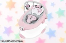 Asiento infantil vibrador Bright Starts Disney Minnie Mouse: ¡el chollazo para mimar a tu bebé con melodías y diversión! No lo dejes escapar, se están volando.