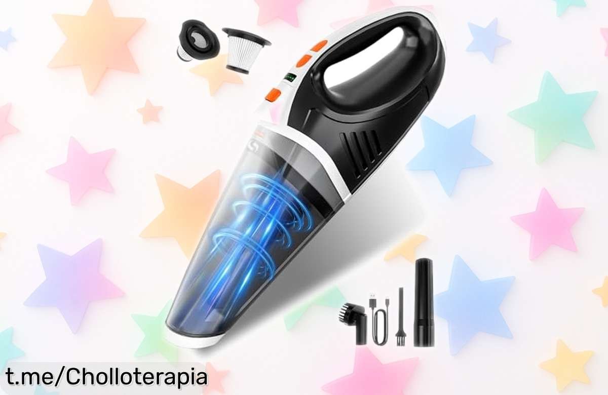 Aspirador de mano inalámbrico Servomaster con súper potencia y filtro HEPA, luz LED incluida ¡rebajado a precio loco! No dejes pasar este ofertón porque se va en nada, limpia fácil coche y mascotas sin esfuerzo ¿vas a esperar?