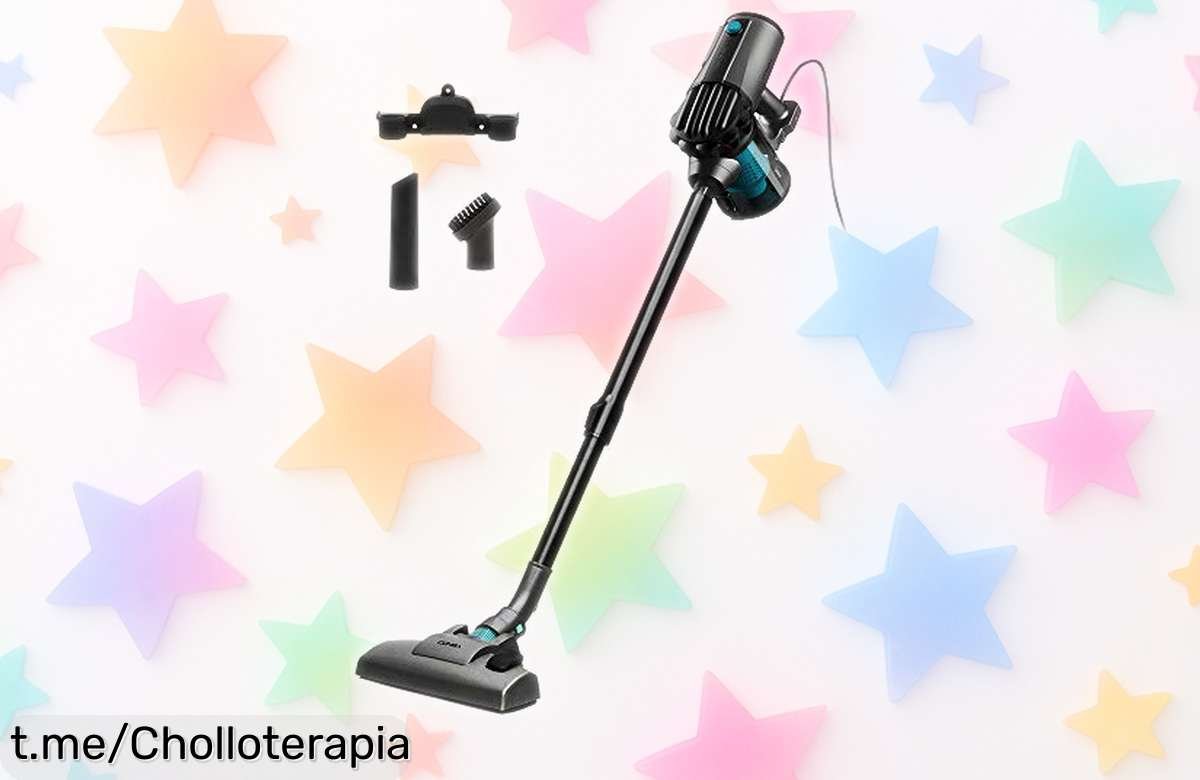 Aspirador vertical Cecotec Conga Thunderbrush 560 con cabezal giratorio 180º y potencia imparable a precio rebajado espectacular para que limpies hasta las esquinas imposibles ¡No dejes escapar este ofertón por tiempo limitado!